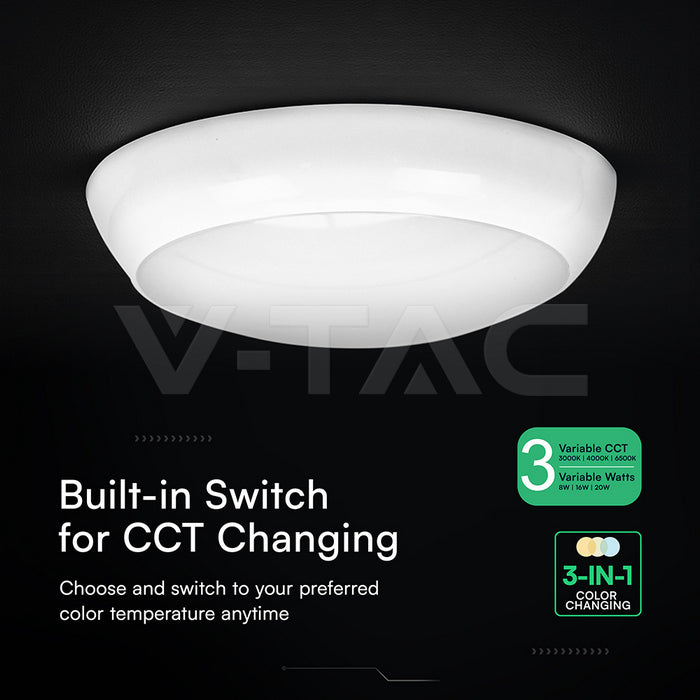 V-TAC Plafoniera LED IP65 3-in-1 CCT PRO CREE - TANZILLI MARIO