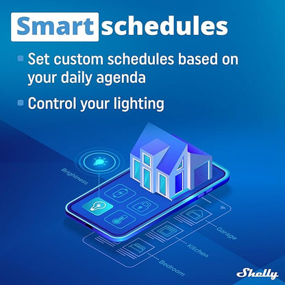 Shelly Plus 2PM - NR.2 Pezzi {Relè Interrutore con misurazione di consumo, 2 canali - 16A, Wi-Fi e Bluetooth, Per tapperelle, serrande, persiane, Compatibile con Alexa e Google Home, App iOS Android}