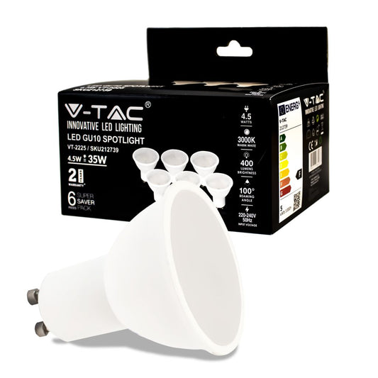 V-TAC Faretto LED GU10 4,5W { 6 pz }